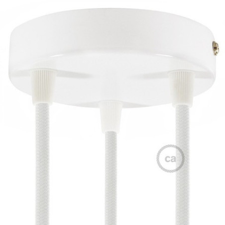 Privée - Suspension multiple 3 lampes +1 suspension simple porcelaine