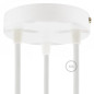 Privée - Suspension multiple 3 lampes +1 suspension simple porcelaine