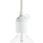 Privée - Suspension multiple 3 lampes +1 suspension simple porcelaine