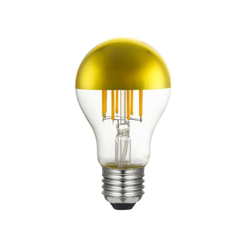 Ampoule LED Goutte A60 Demi Sphère Dorée 7W E27 Dimmable 2700K