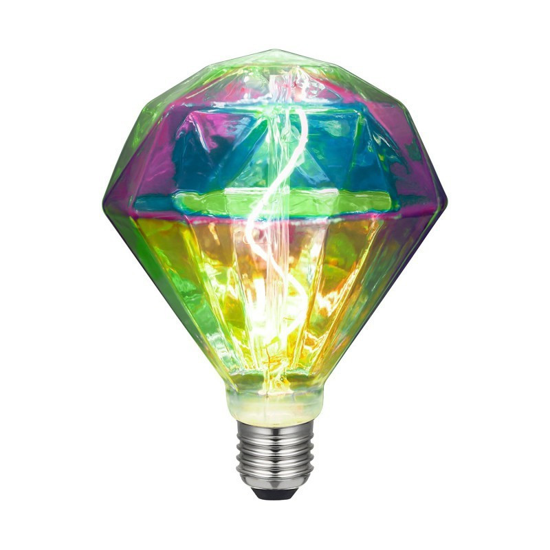 Ampoule LED Diamant filament courbe 3W E27 dimmable 2000K Ampoule LED Diamant filament courbe 3W E27 dimmable 2000K