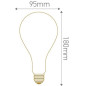 Ampoule E27 forme poire 180 x 95 mm à filament spirale - 24 Watts/220 Volts