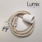 Lampe à suspendre type lampe baladeuse déco avec douille porcelaine blanche Lampe à suspendre type lampe baladeuse déco avec douille porcelaine blanche