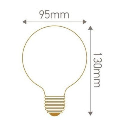 Ampoule Globe G95 LED Strip Happy In E27 1.5 W Finition Claire