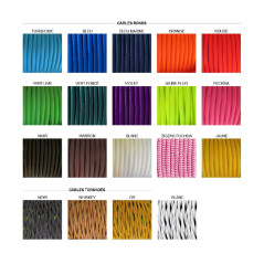 Nuancier des couleurs et styles de câble pour vos suspensions