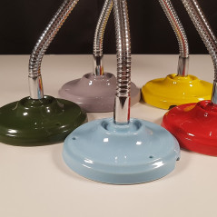 Lampe Porcelaine couleur en plafonnier ou en applique murale - avec gaine flexible