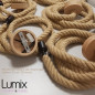 Suspension simple grosse corde en jute diamètre 30 mm - douille E27 Bakélite Suspension simple grosse corde en jute diamètre 30 mm - douille E27 Bakélite