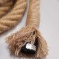 Suspension simple grosse corde en jute diamètre 30 mm - douille E27 Bakélite Suspension simple grosse corde en jute diamètre 30 mm - douille E27 Bakélite