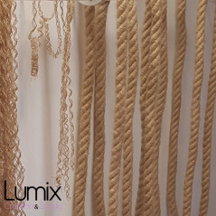 Suspension simple grosse corde en jute diamètre 30 mm - douille E27 Bakélite