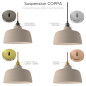 Suspension céramique COPPA forme cloche en céramique Gris Tourterelle fait main