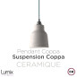 Suspension COPPA forme vase en céramique Gris Tourterelle fait main Suspension COPPA forme vase en céramique Gris Tourterelle fait main
