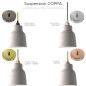 Suspension COPPA forme vase en céramique Gris Tourterelle fait main Suspension COPPA forme vase en céramique Gris Tourterelle fait main