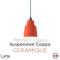 Suspension COPPA forme vase en céramique finition corail Suspension COPPA forme vase en céramique finition corail
