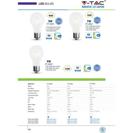 Catalogue général V-TAC