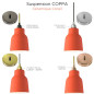 Suspension COPPA forme vase en céramique finition corail Suspension COPPA forme vase en céramique finition corail