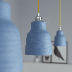 Suspension COPPA forme vase en céramique finition Bleu de Cobalt