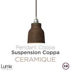 Suspension céramique COPPA forme vase  peinte effet rouille