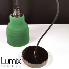 Suspension COPPA forme vase en céramique finition vert feuille