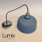 Suspension céramique forme cloche Bleu de Cobalt fait main