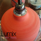 Suspension céramique COPPA forme cloche couleur Corail fait main