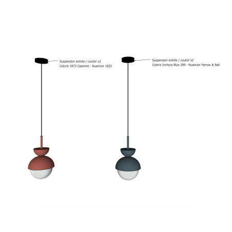 PRIVÉE PRO : 4 Suspensions sur-mesure complète avec ampoule LED porcelaine