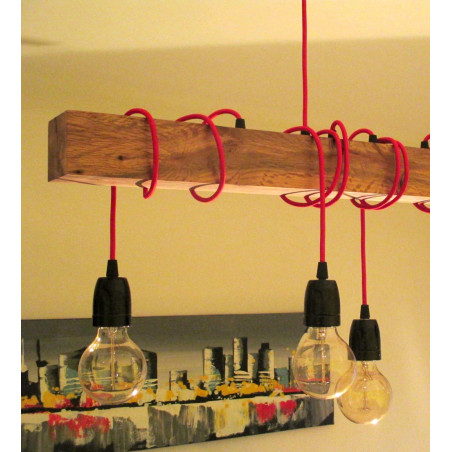 Poutre lumineuse bois de chêne massif