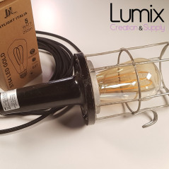 Lampe baladeuse avec cage acier année 1970 remise en conformité