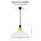 Suspension Harbour version Candy® sur-mesure - Abat-jour 5 couleurs au choix Suspension Harbour version Candy® sur-mesure - Abat-jour 5 couleurs au choix