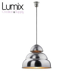 Suspension métal aluminium brossé style industrielle Bamag lamp U7 - Réédition