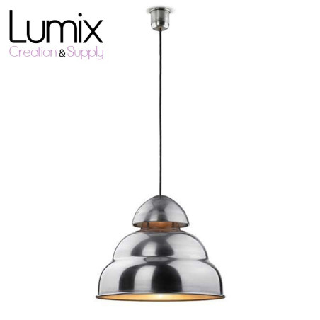 Suspension métal aluminium brossé style industrielle Bamag lamp U7 - Réédition
