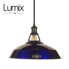 Suspension Harbour version Candy® sur-mesure et finition Perle Noire - Abat-jour 5 couleurs au choix