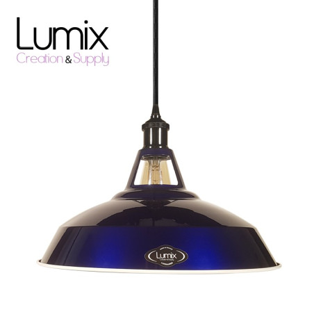 Suspension Harbour version Candy® sur-mesure et finition Perle Noire - Abat-jour 5 couleurs au choix