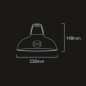 Suspension Coolicon® Original suspension Noir émaillée petit format Suspension Coolicon® Original suspension Noir émaillée petit format