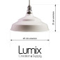 Suspension bistrot aluminium et fer brut XXL 47 cm de diamètre - Blanc émaillé ou couleur Candy®  au choix