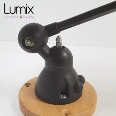 Lampe JIELDE entièrement restaurée et montée en applique murale