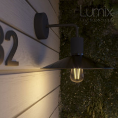 Applique murale étanche IP65 - lampe fixe à bagues - Graphite
