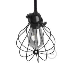 Abat-jour cage acier - peint en noir