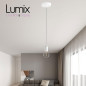 Suspension simple porte-douille lisse et rosace métal blanc brillant ou mat - Douille E27 Suspension simple porte-douille lisse et rosace métal blanc brillant ou mat - Douille E27