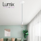 Suspension simple porte-douille lisse et rosace métal blanc brillant ou mat - Douille E27 Suspension simple porte-douille lisse et rosace métal blanc brillant ou mat - Douille E27