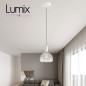 Suspension simple porte-douille lisse et rosace métal blanc brillant ou mat - Douille E27 Suspension simple porte-douille lisse et rosace métal blanc brillant ou mat - Douille E27