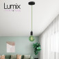 Suspension simple porte-douille lisse et rosace métal noir - Douille E27 Suspension simple porte-douille lisse et rosace métal noir - Douille E27
