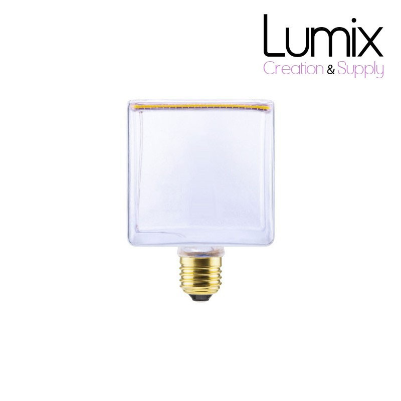 Ampoule LED Globe Cube Claire Ligne Floating 8W Dimmable 2200K Ampoule LED Globe Cube Claire Ligne Floating 8W Dimmable 2200K