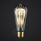 Ampoule Smoky LED Edison ST64 Filament Courbe à Double Loop 5W E27 Dimmable 2000K Ampoule Smoky LED Edison ST64 Filament Courbe à Double Loop 5W E27 Dimmable 2000K