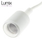 Suspension simple porte-douille et rosace silicone Blanc Suspension simple porte-douille et rosace silicone Blanc