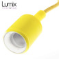 Suspension simple porte-douille et rosace silicone Jaune Suspension simple porte-douille et rosace silicone Jaune