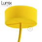 Suspension simple porte-douille et rosace silicone Jaune Suspension simple porte-douille et rosace silicone Jaune