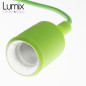 Suspension simple porte-douille et rosace silicone Vert clair