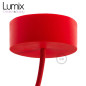 Suspension simple porte-douille et rosace silicone Rouge Suspension simple porte-douille et rosace silicone Rouge