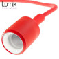 Suspension simple porte-douille et rosace silicone Rouge Suspension simple porte-douille et rosace silicone Rouge