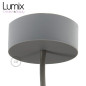 Suspension simple porte-douille et rosace silicone Gris Suspension simple porte-douille et rosace silicone Gris
